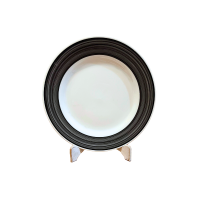 Prato Raso Riscado Preto Diam.27cm