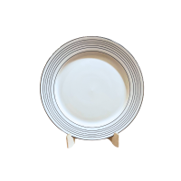Prato Raso Gold com Frizo Prata e Preto Diam.29cm