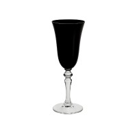 Taça Fluit Elegance Bojo Preto 150ml Diam.7,5 Alt.23cm 