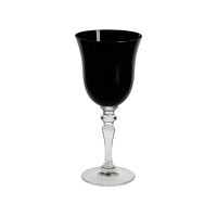 Taça Água Elegance Bojo Preto 250ml Diam.9 Alt.20cm 