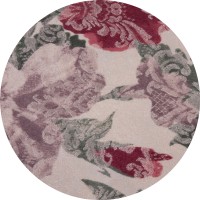 Toalha Redonda Jackard Floral 2.90m