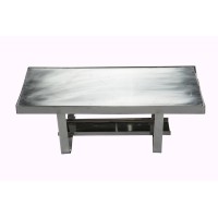 Rechaud Chapa Retangular Inox 39x24 Alt.11cm