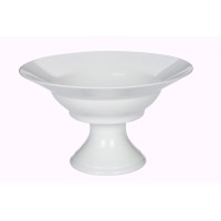 Saladeira Porcelana com Pé Redonda Italiana Diam.42 Alt.20cm 2L