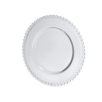 Sousplat Redondo Vidro Bolinha Cristal Diam.31cm