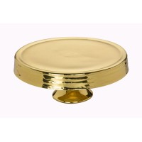 Prato para Bolo Dourado Diam.40 Alt.17cm