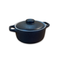 Mini Caçarola Preta Fosca c/ Tampa Diam. 10 Alt. 4,5cm 180ml