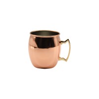 Caneca Cobre Alça Dourada Diam.8,5 Alt.10cm  500ml