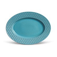 Travessa Manish Azul Turquesa Grande 52x38 Alt.5cm 