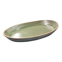 Travessa Oval Cerâmica Celadon Mescla 57x26 Alt.5cm