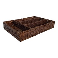 Bandeja Retangular para Talheres Rattan 34x24 Alt. 6cm