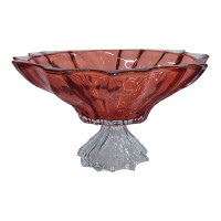 Centro de Mesa com Pé Cristal Mercúrio Diam.30 Alt.21cm 2L