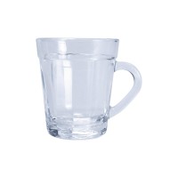 Mini Caneca de Vidro Canelada 60ml Diam.5,5 Alt. 6,5cm