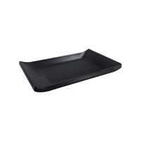 Bandeja Retangular Melamina Black Fosca 23x13,8cm