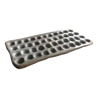 Bandeja Cerâmica Retangular Canapés Grande Nukka 40x18cm c/ 44 Furos