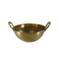 Tacho Dourado Martelado N3 Diam.26 Alt.12cm