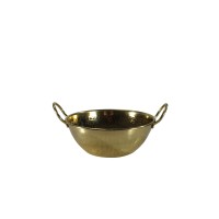 Tacho Dourado Martelado Peq. Diam.17 Alt.7cm