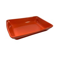 Travessa Cerâmica Retangular Laranja 38x29