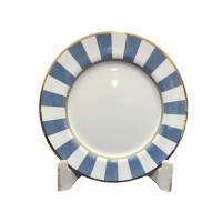 Prato Raso Blue Strip Filete Ouro 