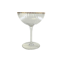 Taça de Cristal Coupe C/ Fio de Ouro 250ml