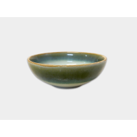 Bowl Cerâmica Branco e Verde  D.16,7 A. 6 cm 750ml