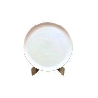 Prato Sobremesa Cerâmica Cru Pintas Diam.22cm 