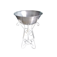 Champagneira Aluminio C/ Pedestal Ferro D.52 A.83cm