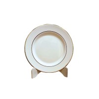 Prato Sobremesa Relevo Ouro Diam.20cm