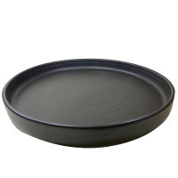 Pratao Cerâmica Gourmet Black Fosco C Aba Diam.50cm 