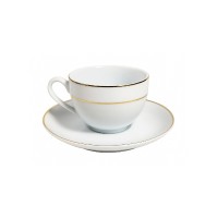 Xícara de Café Luxo Filete Ouro 90ML