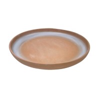 Pratão Cerâmica Grt Terracota Cinza c/ Aba Diam.50cm 