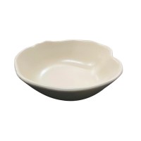 Saladeira Cerâmica Gourmet Bege Pérola P 