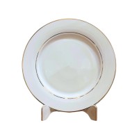 Prato Raso Luxo Filete Ouro Diam.27cm
