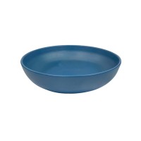Saladeira Cerâmica Gourmet Redonda Azul