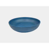 Saladeira Cerâmica Gourmet Redonda Azul