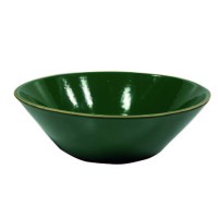 Tigela Cerâmica Cônica Verde Militar (G) Diam.27 Alt.9cm