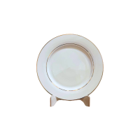 Prato Sobremesa Luxo Filete Ouro Diam.19cm