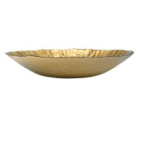 Centro de Mesa Vidro Dourado Diam.40 Alt.7,5