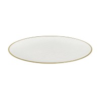 Bandeja de Vidro Filete Dourado 33cm