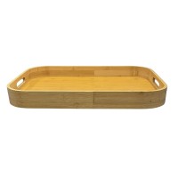 Bandeja de Bambu Natural Retangular M