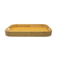 Bandeja de Bambu Natural Retangular P