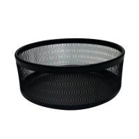 Cesto Aramado Preto Redondo 26x10