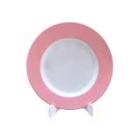 Prato Raso Faixa Pink Diam.28
