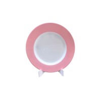 Prato Sobremesa Faixa Pink