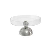 Bandeja Acrilica Redonda C/Pé 24x13