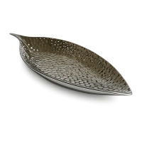 Prato Ceramica Folha Prata C/PE 52x5