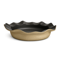 Saladeira Ceramica Ondas Preta g 43x7