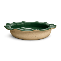 Saladeira Ceramica Ondas Verde Militar P 23x7
