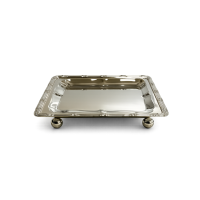 Bandeja Croise Niquelado Quadrada C/Pé 15x15x2