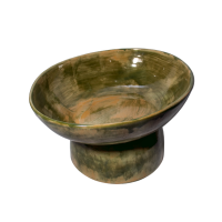 Saladeira Cerâmica Gourmet Oval C/Pé