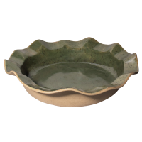 Saladeira Cerâmica Ondas Celadon Pintas G 43x7